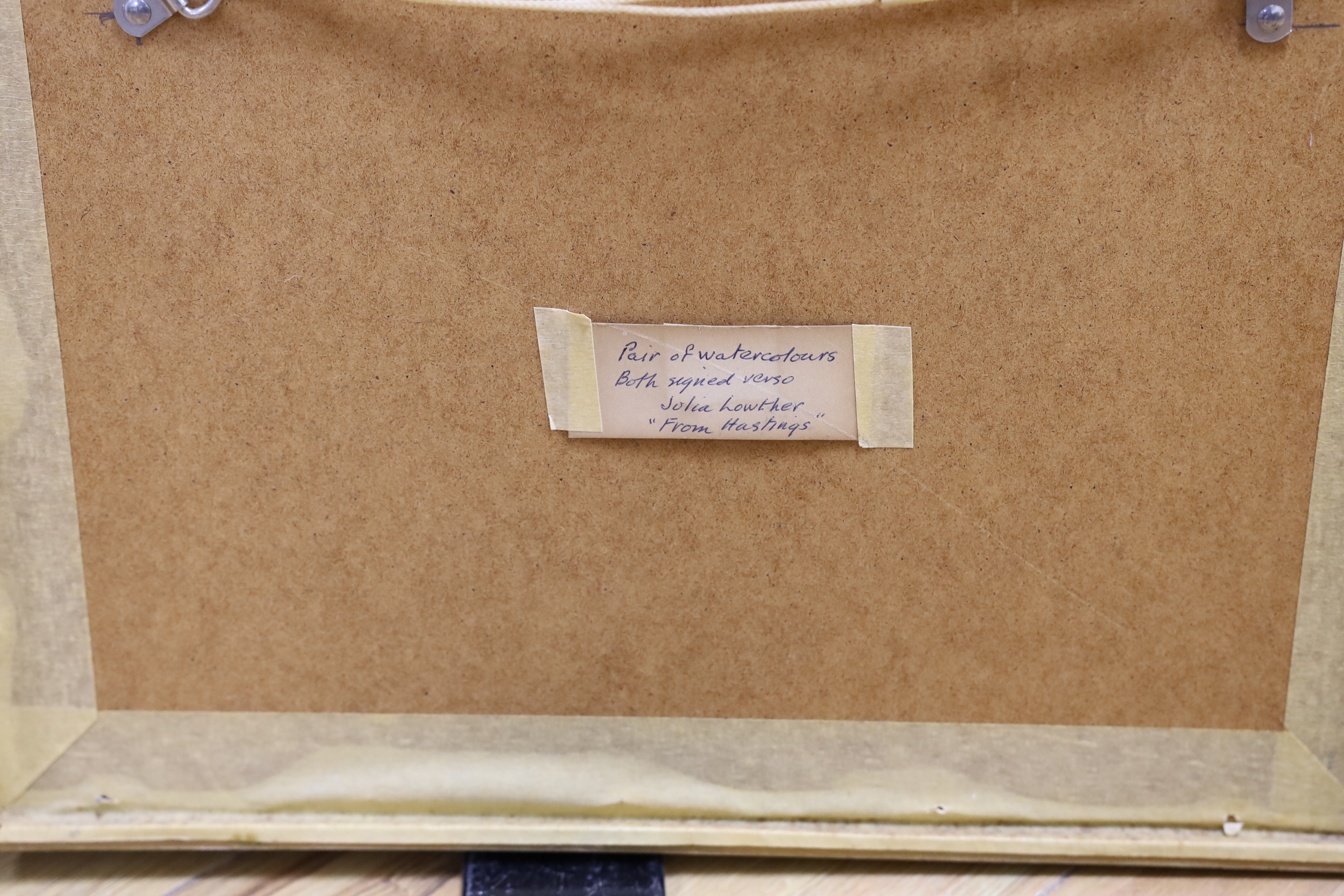 Julia Lowther (19th/20th. C) pair of watercolours, Shipping, one inscribed verso ‘from Hastings’, 23 x 14cm